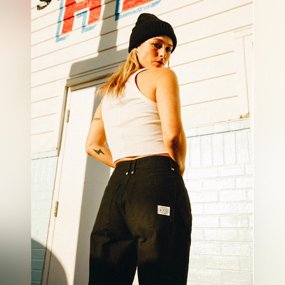 BNWT ATWYLD Moto Union Chino Jeans in Black, Size 29